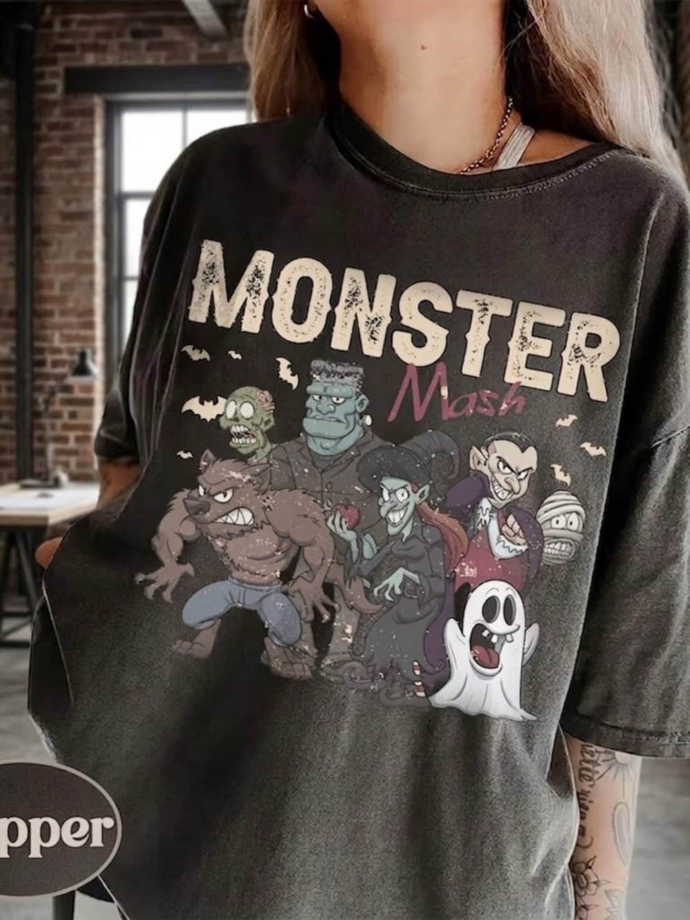 Comfort Color Monster Season Horror Graphic Tee